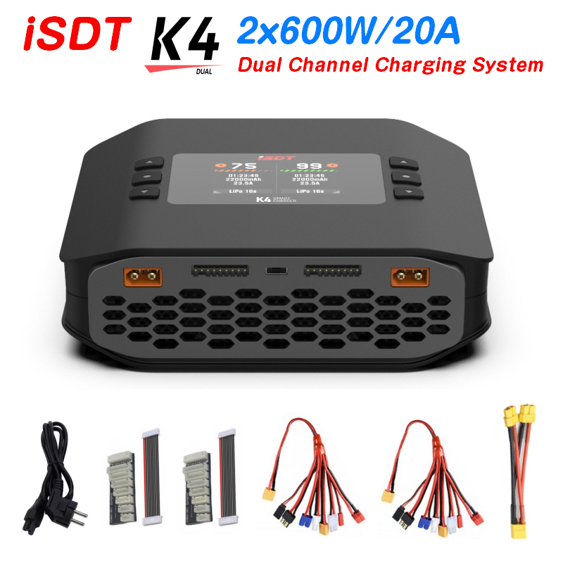 Isdt K4 Dual Lipo Charger - Cargador inteligente de baterías de litio