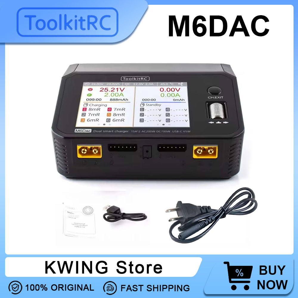 Toolkitrc M6Dac Smart Charger - ToolkitRC M6DAC cargador inteligente Dual AC