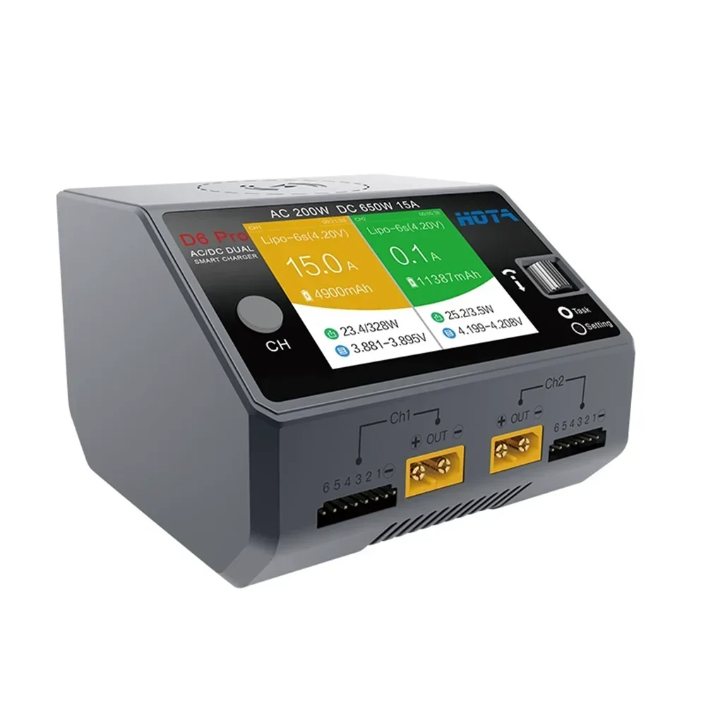 Cargador Inteligente de Doble  - Hota D6 Pro Dual Lipo Charger reseña y precio