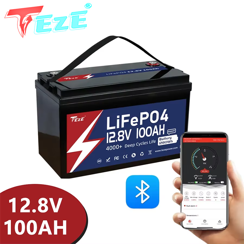 Baterías Lifepo4 de 8000 ciclo - Lifepo4 12V 100Ah Bms Bluetooth reseña y precio