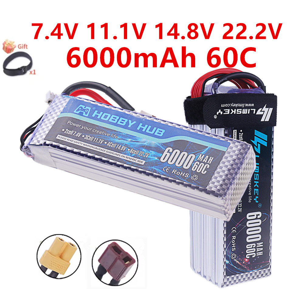 Batería Lipo 2S 3S 4S 6S 7.4V  - 4S Lipo Battery 14.8V 6000Mah reseña y precio