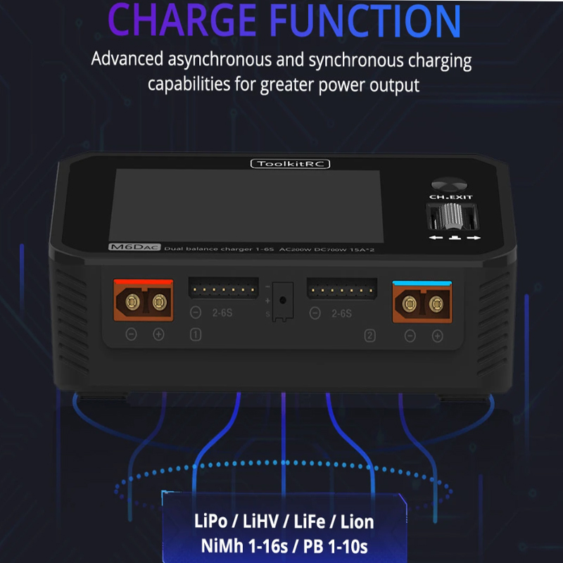 Cargador/Descargador Inteligen - Toolkitrc M6Dac Smart Charger reseña y precio