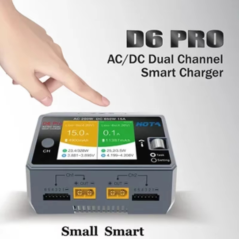 Cargador Inalámbrico de Doble  - Hota D6 Pro Dual Lipo Charger reseña y precio