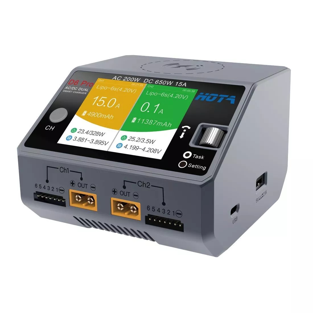 Cargador de Baterías Lipo HOTA - Hota D6 Pro Dual Lipo Charger reseña y precio